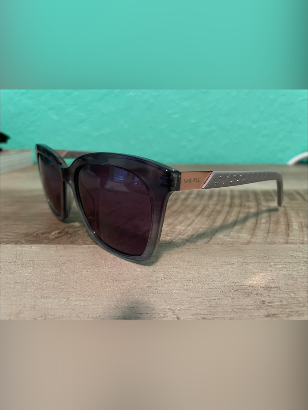 Nine West 653S Gradient Cat-Eye Sunglasses with Silver Accents